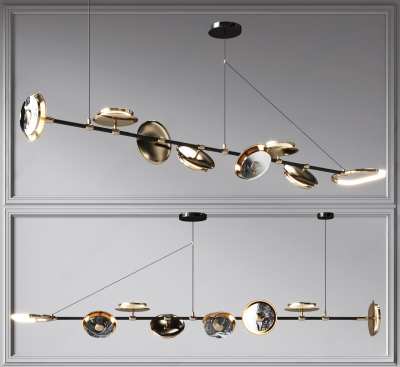 现代金属吊灯3D模型下载